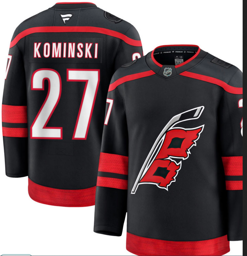 Men Carolina Hurricanes #27 Kominski black 2026 NHL jersey 2026001